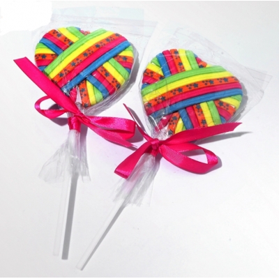 SUNHOO Popular heart shape Lollipop elastic hair tie